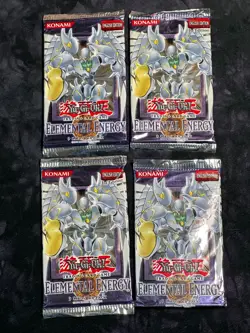 Lot of 4 Elemental Energy 1st Edition & Unlimited Booster Packs Sealed Yugioh - Image 1