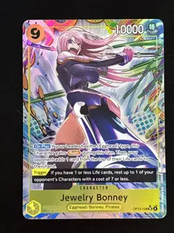 🔥 Jewelry Bonney OP13-108 Carrying on His Will SR Foil Alt Art One Piece - Image 1