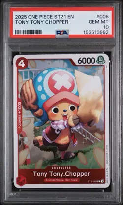 Tony Tony Chopper One Piece Starter Deck ST21 008 PSA 10 - Image 1