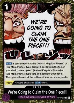 We're Going to Claim the One Piece!!! R 500 Years in the Future OP07-077 One - Image 1