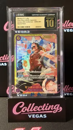 CGC PRESTINE 10 Monkey. D. Luffy EB02-061 25th Anniversary Collection One Piece - Image 1