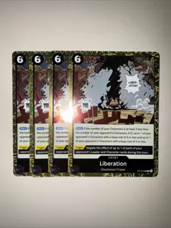 4x Playset OP10-098 Liberation R Playset - One Piece TCG - Royal Blood English - Image 1