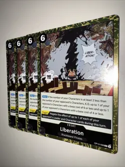 4x Playset OP10-098 Liberation R Playset - One Piece TCG - Royal Blood English - Image 3