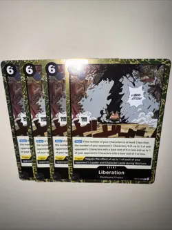 4x Playset OP10-098 Liberation R Playset - One Piece TCG - Royal Blood English - Image 5