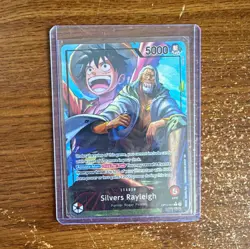 One Piece Card Game Silvers Rayleigh Leader OP12-001 Alt Art Foil EN 5000 - Image 1