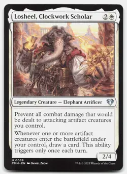 Losheel, Clockwork Scholar - NM - CMM Commander Masters # 38 - MTG Magic - Image 1