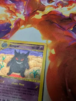 Pokemon Expedition Gengar #13/165 Holo Rare E-Series Damaged Vintage 2002 SWIRL - Image 2