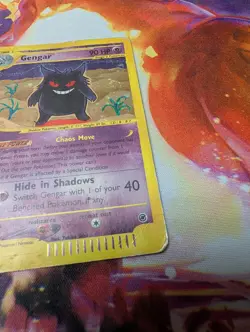 Pokemon Expedition Gengar #13/165 Holo Rare E-Series Damaged Vintage 2002 SWIRL - Image 4