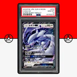 Pokemon PSA 10 Lugia GX 072/095 Super Burst Impact sm8 RR Japanese - Image 1