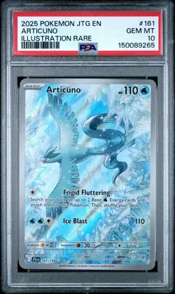 2025 POKEMON JTG EN-JOURNEY TOGETHER ILLUSTRATION RARE #161 ARTICUNO PSA 10 - Image 1