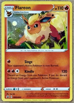 2020 POKEMON SWORD & SHIELD BLACK STAR PROMO FLAREON COSMOS HOLO SWSH041 NM+ QTY - Image 1