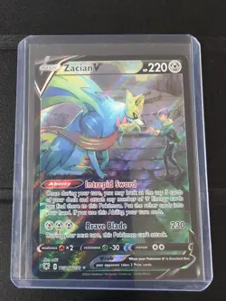 Pokemon TCG Zacian V TG21/TG30 Swsh10: Astral Radiance Trainer Gallery Holo NM - Image 1