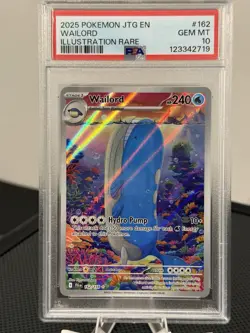 Pokemon TCG 2025 Journey Together Wailord 162/159 IR Holo PSA 10 EN - Image 2