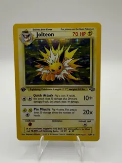 Pokemon Jolteon 4/64 Jungle 1st Edition Holo Rare 1999 Card - Image 1