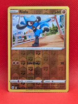RIOLU 078/172 C BRILLIANT STARS POKEMON REVERSE HOLO NM/M RIOLU - Image 1