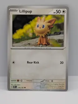 LILLIPUP 170/197 (YUKA MORII) C OBSIDIAN FLAMES POKEMON NM/M LILLIPUP - Image 1