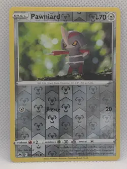 PAWNIARD 092/159 (YUKA MORII) CROWN ZENITH POKEMON REVERSE HOLO NM/M PAWNIARD - Image 1