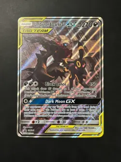 Pokemon TCG: Jumbo Umbreon & Darkrai GX Tag Team Black Star Promo SM241 LP-MP!🔥 - Image 1