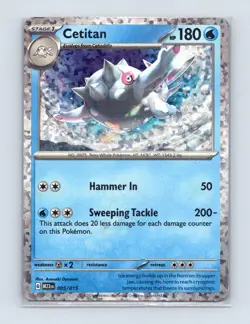 Cetitan 005/015 holo Promo McDonald's Collection 2023 Pokemon Lightly Played - Image 1