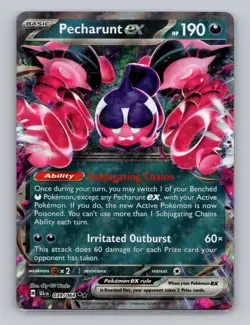 Pecharunt ex #039/064 Double Rare Holo Shrouded Fable Pokemon Scarlet & Violet - Image 1