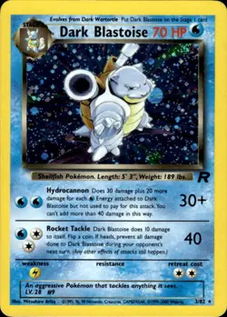 Pokemon Dark Blastoise 3/82 Team Rocket Holo Rare Moderately Played - Image 1