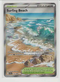 Surfing Beach - Ultra Rare Pokemon Card CRI 114/086 - Image 1