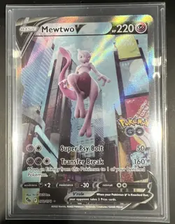Pokemon Mewtwo V 072/078 Pokemon GO Ultra Rare Full Art Holo English 2022 - Image 1