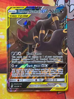Umbreon & Darkrai GX 125/236 Ultra Rare Tag Team - Pokemon SM Unified Minds - NM - Image 1