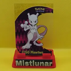 2000 Pokemon Topps TV Animation Clear Card Mewtwo #150 LP - Image 1