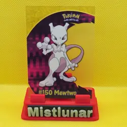 2000 Pokemon Topps TV Animation Clear Card Mewtwo #150 LP - Image 2