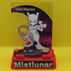 2000 Pokemon Topps TV Animation Clear Card Mewtwo #150 LP - Image 4