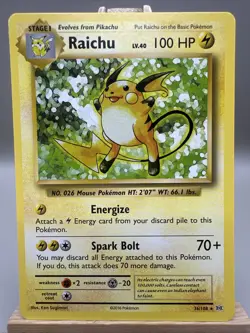 Pokemon TCG Raichu Non Holo Rare Card LV. 40 Evolutions 2016 36/108 - Image 1