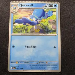 Pokemon TCG Quaxwell 051/191 Common Regular Surging Sparks Crimped Crimp Error - Image 1