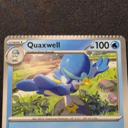 Pokemon TCG Quaxwell 051/191 Common Regular Surging Sparks Crimped Crimp Error - Image 3