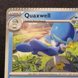 Pokemon TCG Quaxwell 051/191 Common Regular Surging Sparks Crimped Crimp Error - Image 5