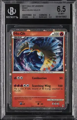 2011 POKEMON CALL OF LEGENDS HOLO R SHINY ##SL5 HO-OH BGS 6.5 - Image 1
