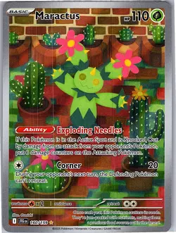 Pokemon TCG 160/159 Maractus - Illustration Rare SV09: Journey Together JTG Gras - Image 1