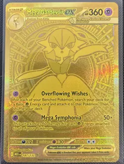 Mega Gardevoir ex 187/132 Mega Evolution - Hyper Rare - Gold - M - Image 1