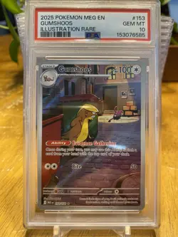 Pokemon TCG GUMSHOOS Mega Evolutions EN Illustration Rare 153/132 PSA 10 GEM MT - Image 1