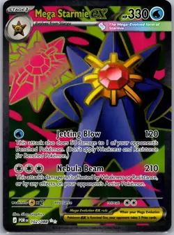 Mega Starmie ex 102/088 Ultra Rare Perfect Order Pokemon Near Mint - Image 1