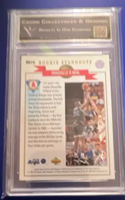 1992-93 Upper Deck Shaquille O'Neal Rookie Standouts RS15 Orlando Magic Insert - Image 2