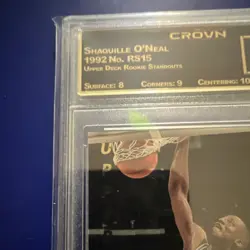 1992-93 Upper Deck Shaquille O'Neal Rookie Standouts RS15 Orlando Magic Insert - Image 4