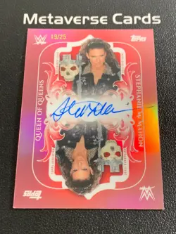 2025 Topps WWE Queen Of Queens Stephanie Mcmahon Auto Pink Foil 19/25 Rare!! - Image 1