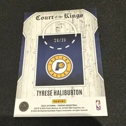2023-24 Panini Phoenix Court Of The Kings Tyrese Haliburton Yellow Gold /35 SP - Image 2
