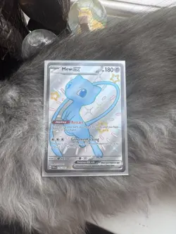 Mew EX 216/091 Scarlet Violet Paldean Fates Shiny Ultra Rare NM/M - Image 4