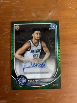 Bowman Chrome 2025-26 Rookie Autograph Noah Penda Orlando Magic /99 - Image 2
