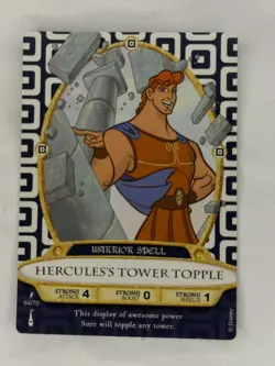 Sorcerers of the Magic Kingdom SOTMK Lightning Card HERCULES'S TOWER TOPPLE #64 - Image 1