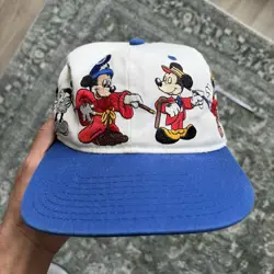 Vintage Mickey Mouse hat Cap Snapback Through The Years Goofys Hat Co Blue Bill - Image 1