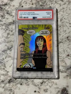 Unexpected Windfall FOIL MAR 0029 PSA 9 MINT (MTG Marvel Universe Eternal 2025) - Image 1