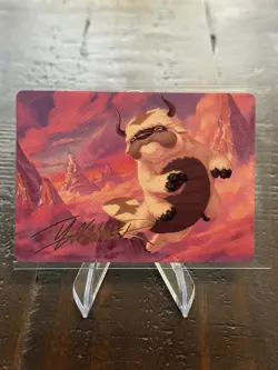 MTG!!! Avatar The Last Airbender Art Card: Appa, Aang’s Companion (Gold Stamped) - Image 1